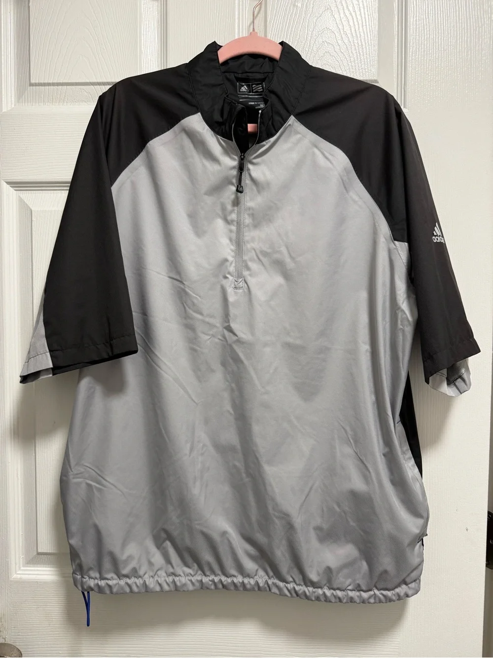 adidas Men's Climastorm Provisional Short Sleeve Rain Jacket Windbreaker Large